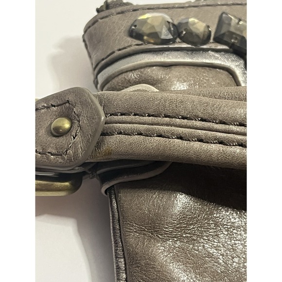 Mark by Marc Jacobs Leather Clutch with Decorative Stone Embellishment Center - Picture 11 of 11